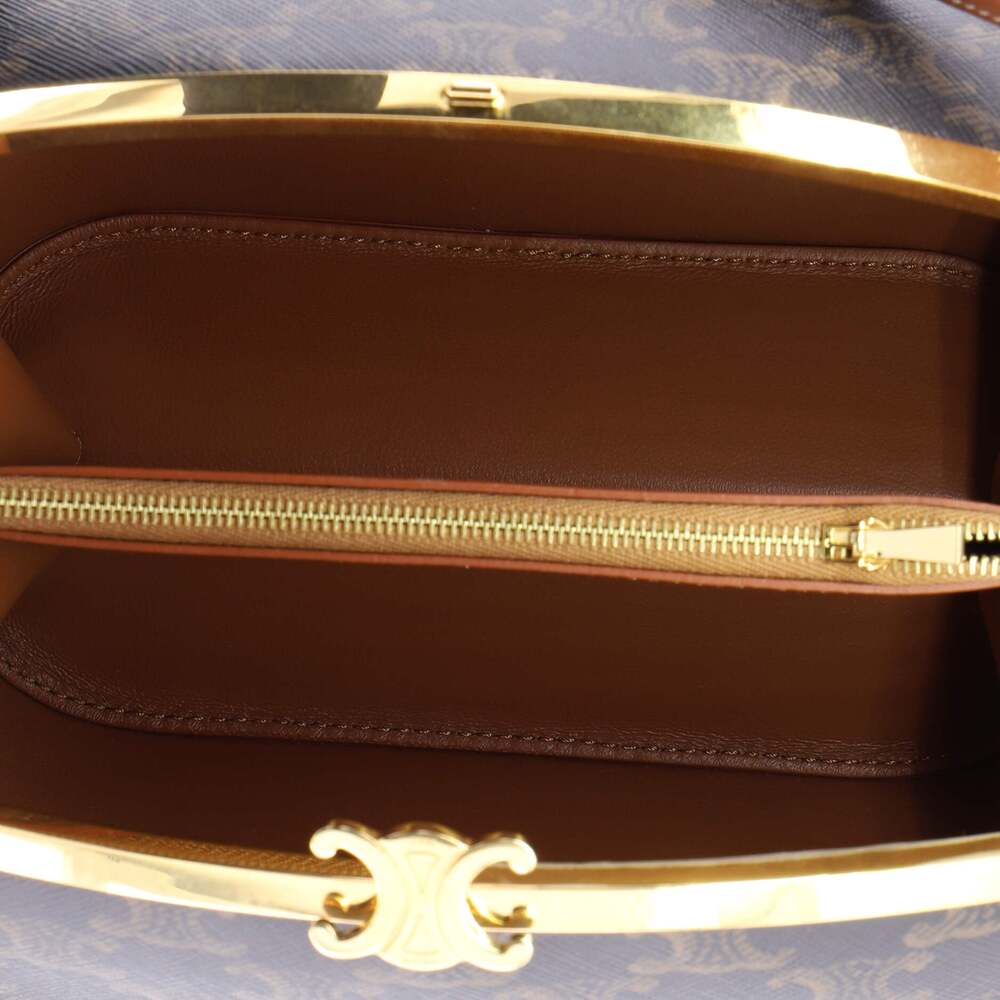 Celine Lunch Box Bag Triomphe Coated #204197C21B - Picture 5 of 6